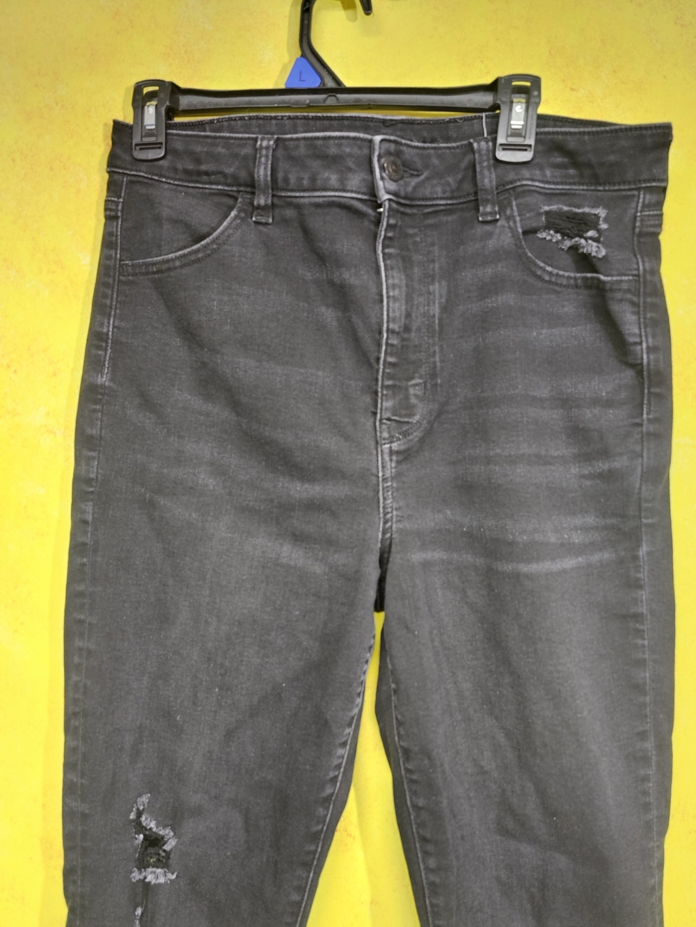 American Eagle Outfitters High Rise Black Distressed Women's Jeans